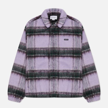 Мужская демисезонная куртка thisisneverthat Burshed Check Zip, цвет фиолетовый, размер XL - фото 1
