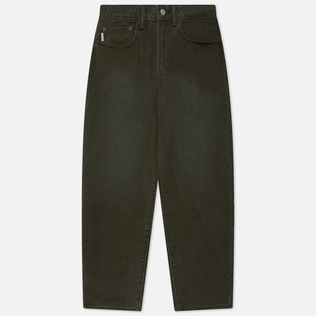 фото Мужские джинсы thisisneverthat classic denim regular fit, цвет оливковый, размер xs