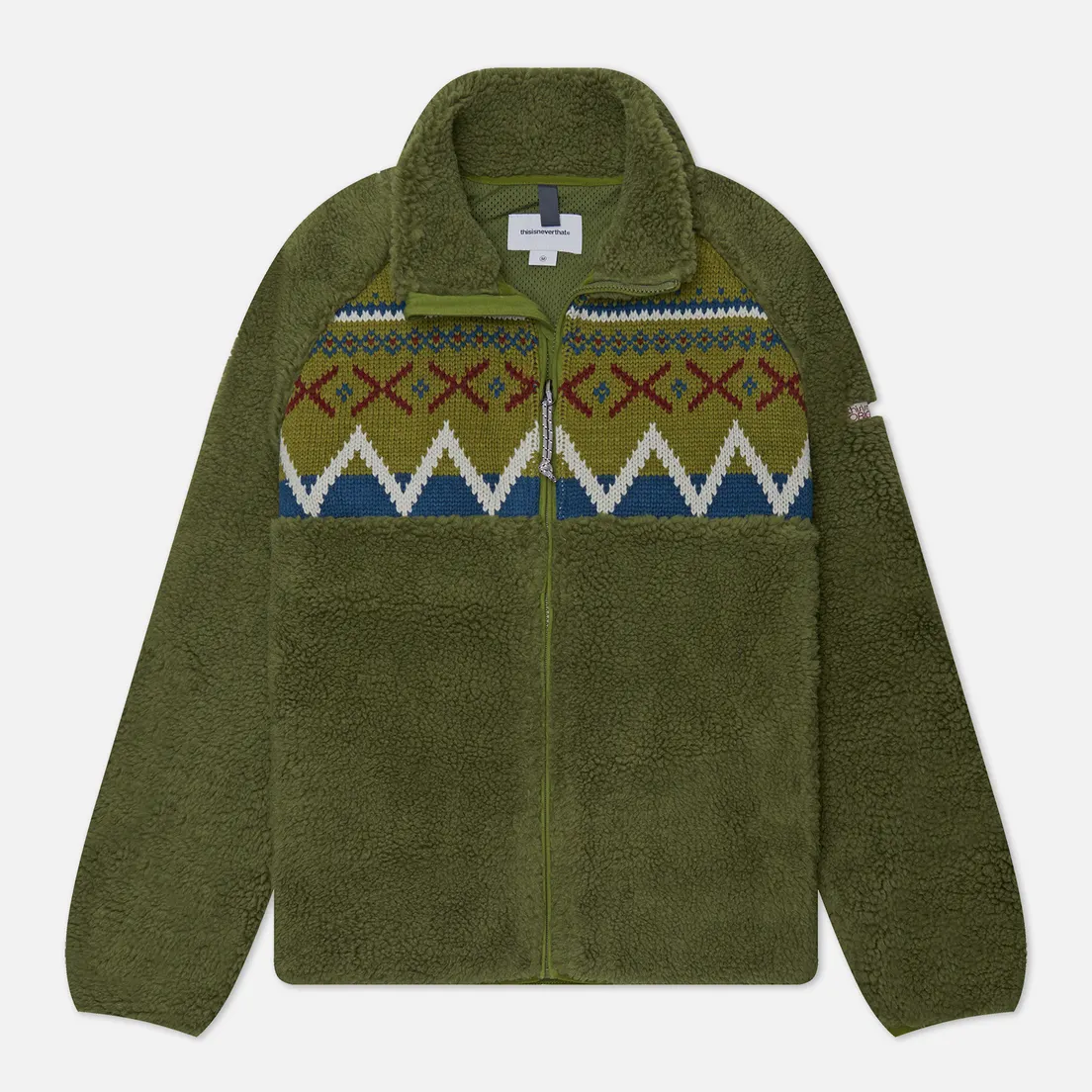 thisisneverthat Мужская флисовая куртка Knit Paneled Fleece