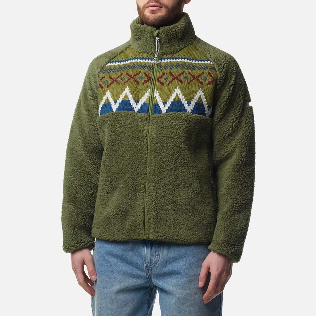 thisisneverthat Мужская флисовая куртка Knit Paneled Fleece