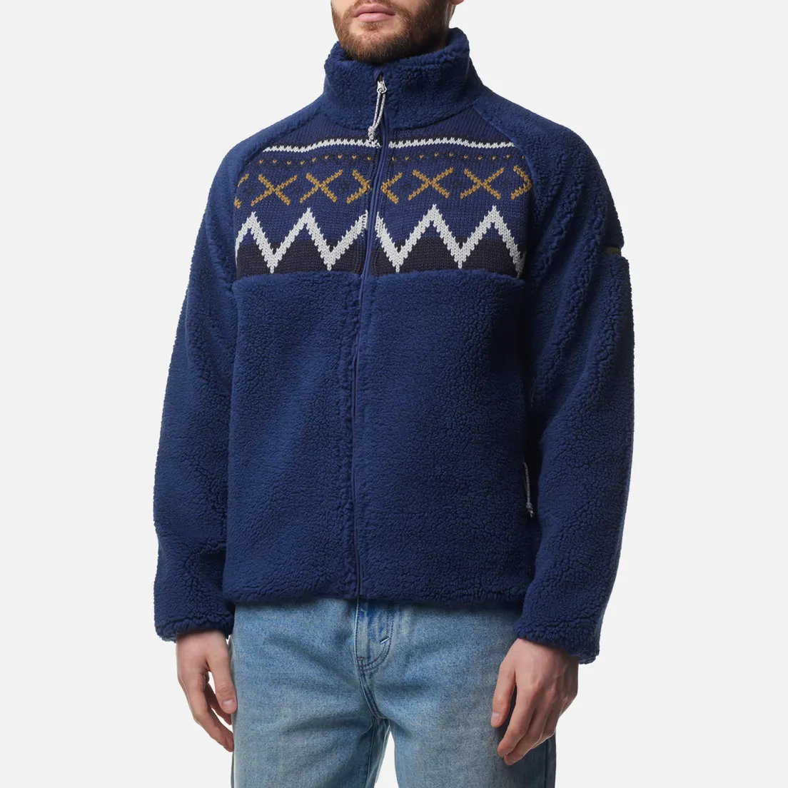 thisisneverthat Мужская флисовая куртка Knit Paneled Fleece