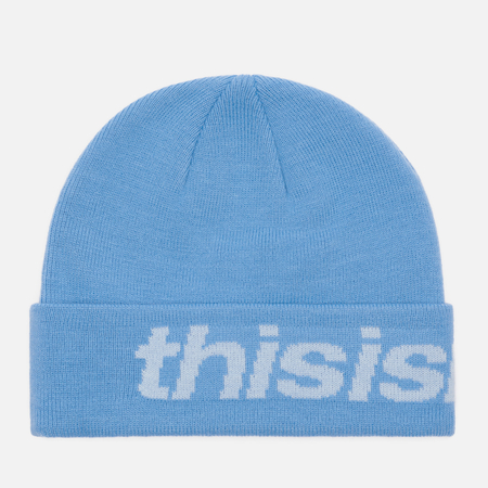 фото Шапка thisisneverthat sp-logo big cuff, цвет голубой