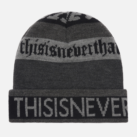фото Шапка thisisneverthat multi logo jacquard, цвет чёрный