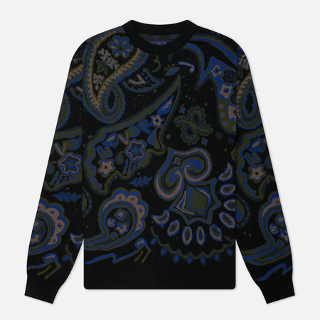 фото Мужской свитер thisisneverthat paisley jacquard, цвет чёрный, размер s