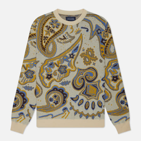 фото Мужской свитер thisisneverthat paisley jacquard, цвет бежевый, размер s