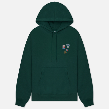 фото Мужская толстовка thisisneverthat pins hoodie, цвет зелёный, размер s