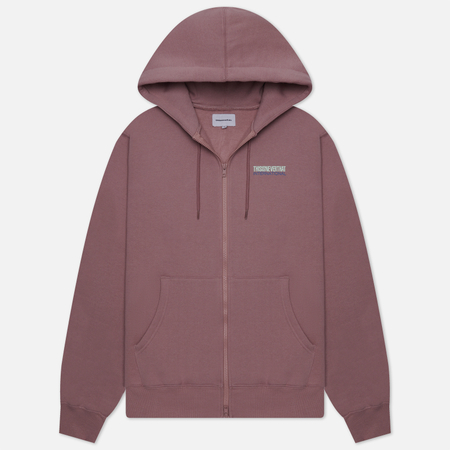 фото Мужская толстовка thisisneverthat cp international logo zip hoodie, цвет розовый, размер s