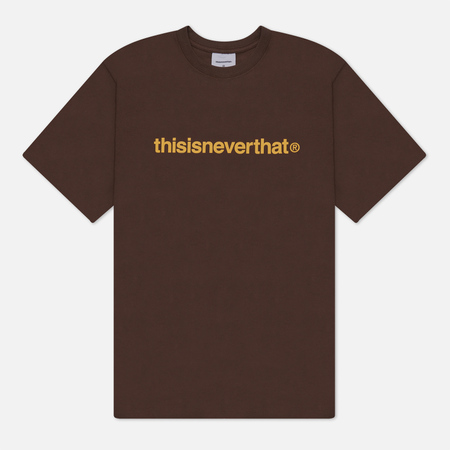фото Мужская футболка thisisneverthat t-logo, цвет коричневый, размер s