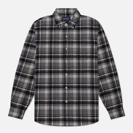 фото Мужская рубашка thisisneverthat flannel check, цвет серый, размер s