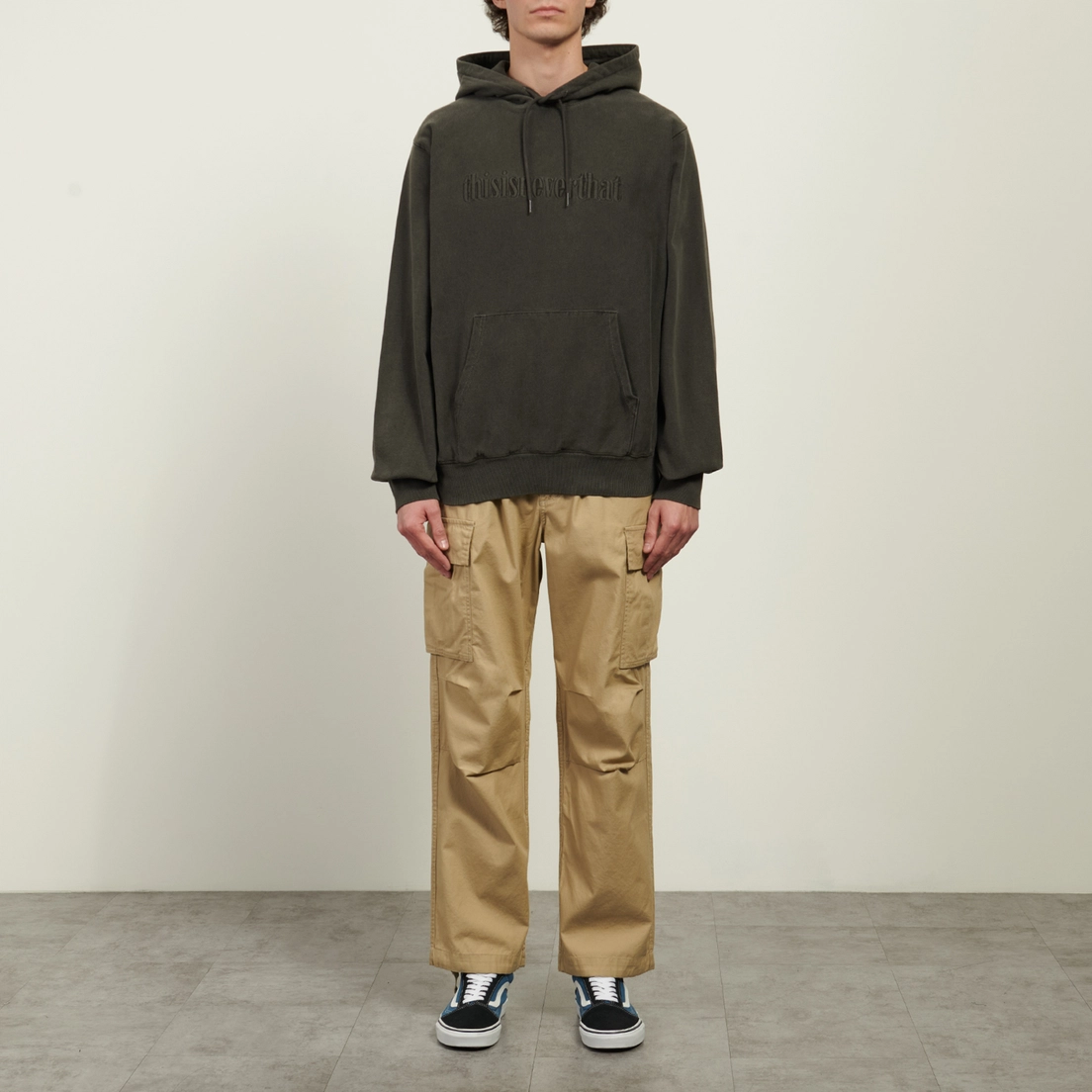 thisisneverthat Мужская толстовка Overdyed Embroidery Hoodie