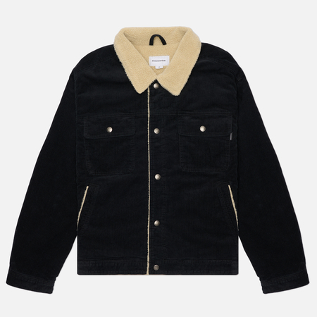 Мужская демисезонная куртка thisisneverthat Sherpa Lined Corduroy Trucker, цвет чёрный, размер L