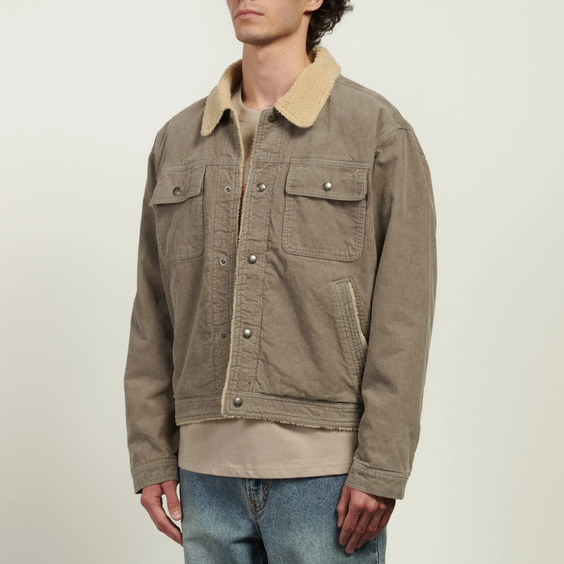 thisisneverthat Мужская демисезонная куртка Sherpa Lined Corduroy Trucker
