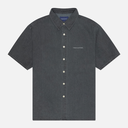 Мужская рубашка thisisneverthat Washed Denim Short Sleeve, цвет серый, размер S