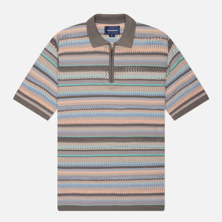 Мужское поло thisisneverthat Striped, цвет серый