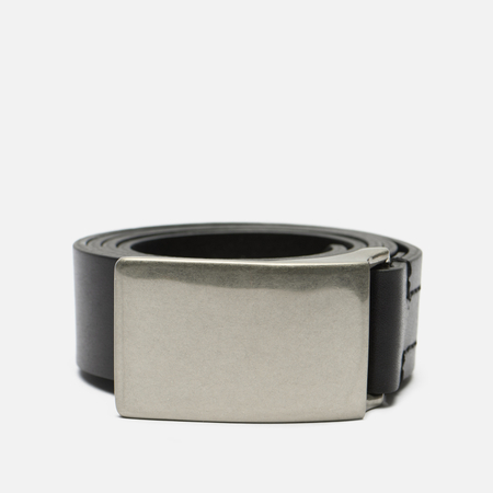 Ремень thisisneverthat Flat Buckle Leather, цвет чёрный