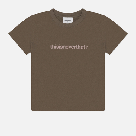 Женская футболка thisisneverthat T-Logo SS26, цвет коричневый, размер S