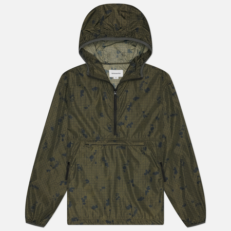 Мужская куртка анорак thisisneverthat Grid Nylon, цвет зелёный, размер M