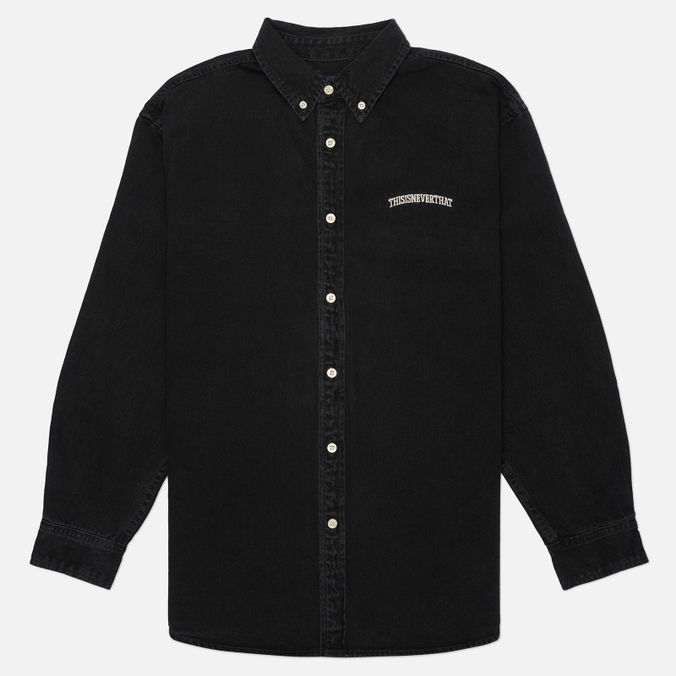 Мужская рубашка thisisneverthat Washed Denim Embroidered