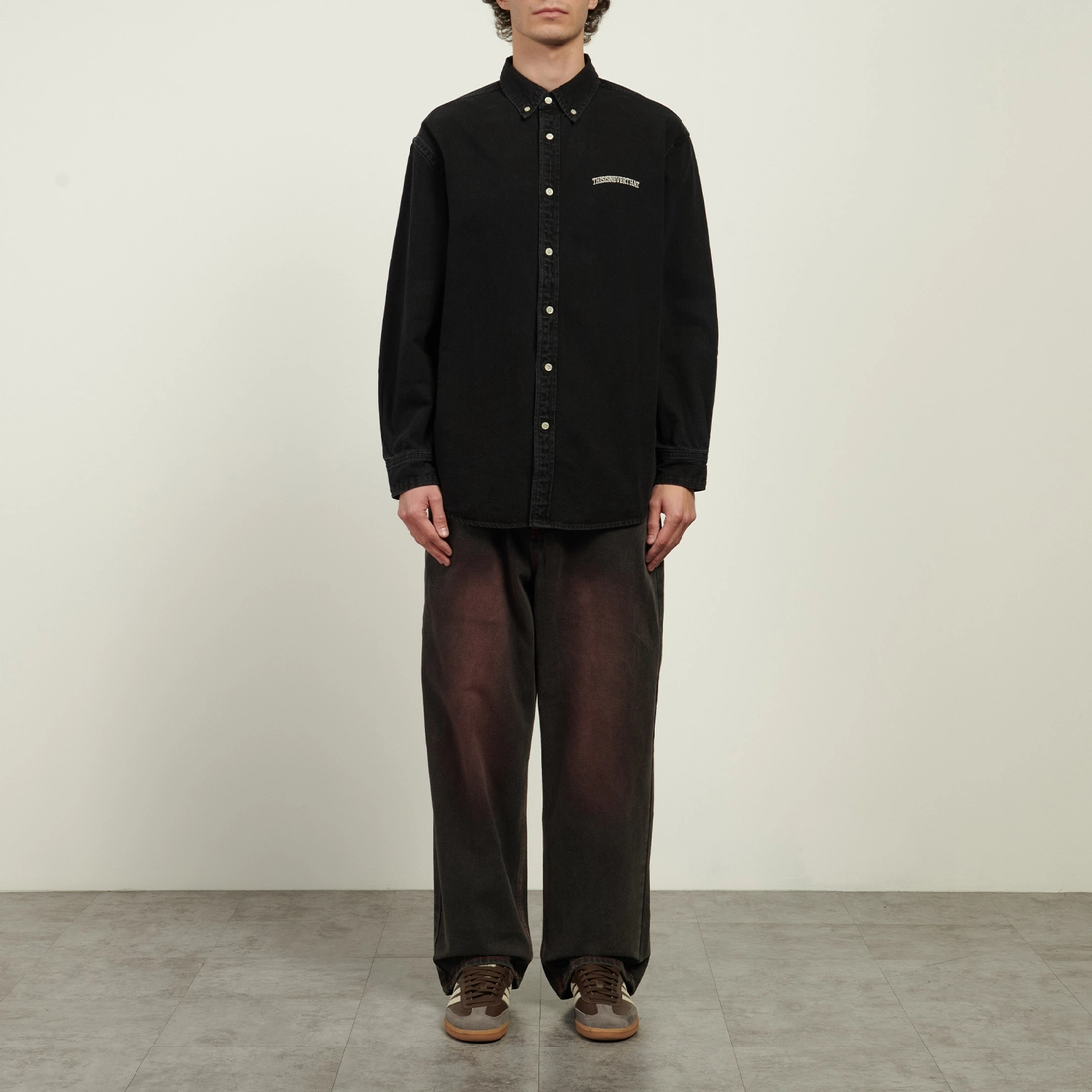 thisisneverthat Мужская рубашка Washed Denim Embroidered