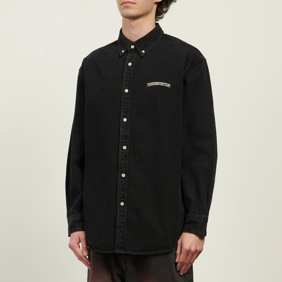 thisisneverthat Мужская рубашка Washed Denim Embroidered