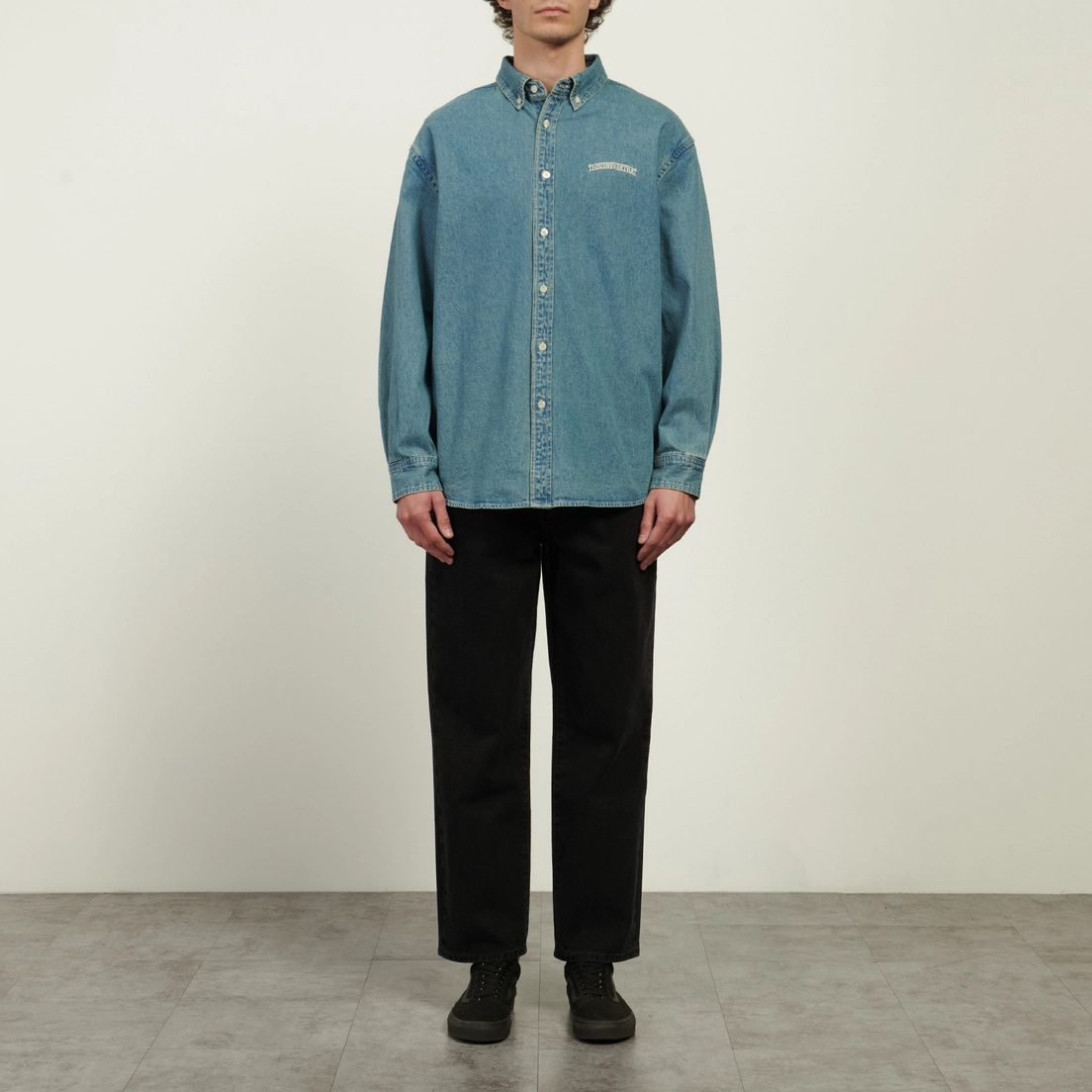thisisneverthat Мужская рубашка Washed Denim Embroidered