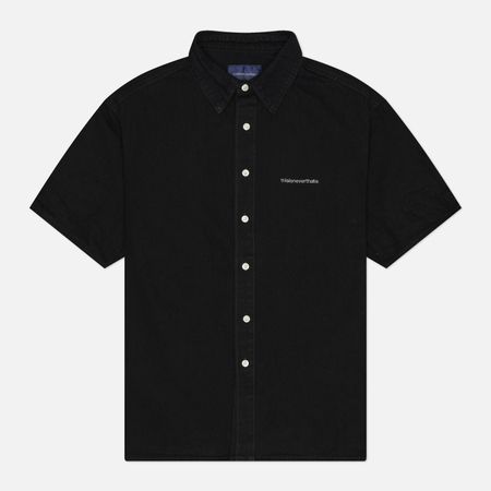 Мужская рубашка thisisneverthat Washed Denim Short Sleeve, цвет чёрный, размер M