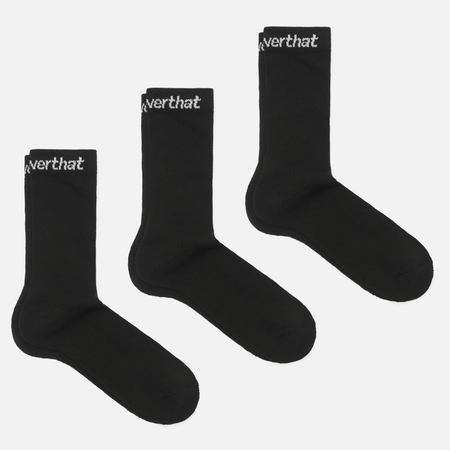 Комплект носков thisisneverthat SP-Logo 3-Pack SS26, цвет чёрный, размер 38-42 EU