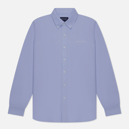 фото Мужская рубашка thisisneverthat t-logo oxford, цвет голубой, размер s