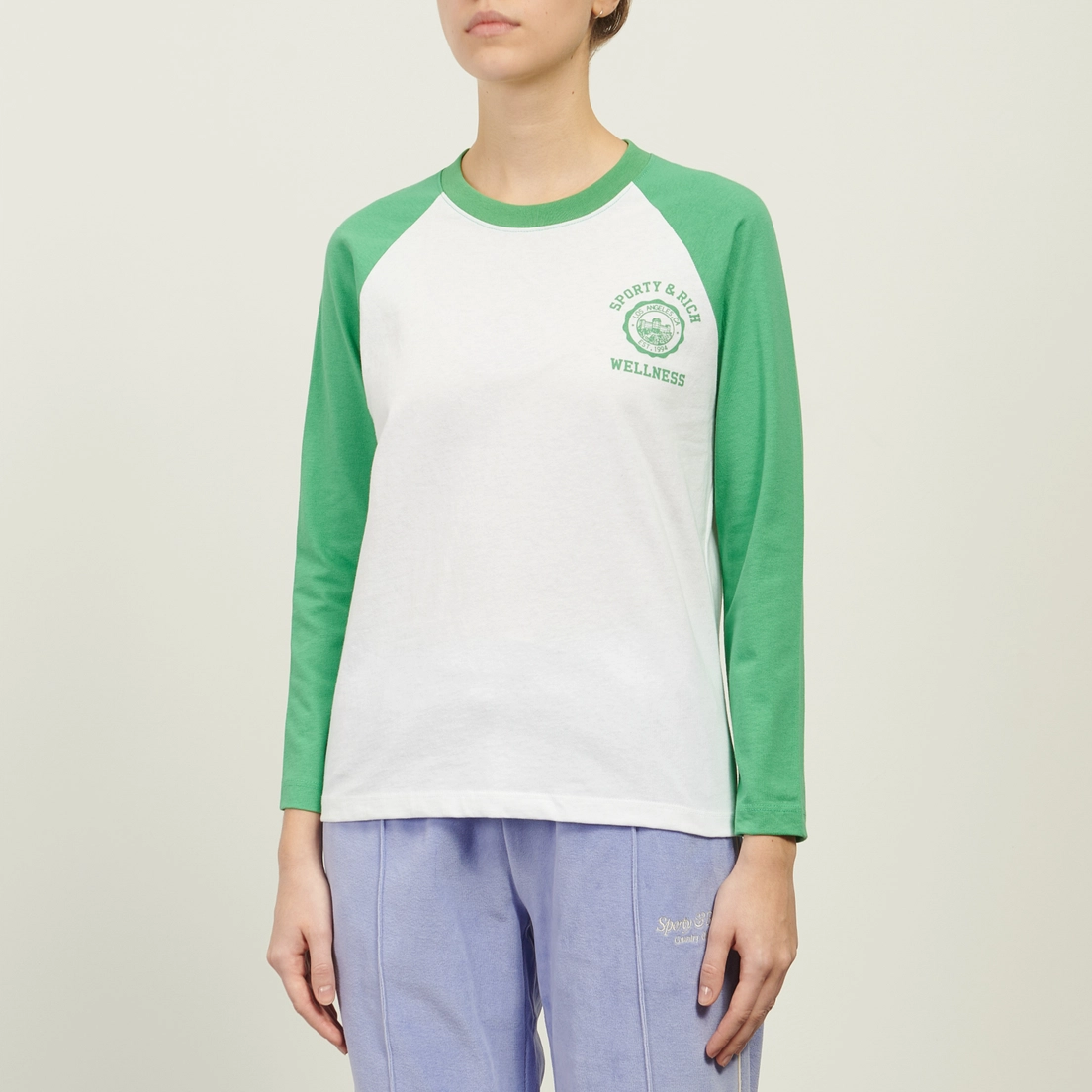 Sporty & Rich Женский лонгслив Emblem Baseball