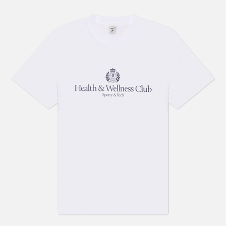 Мужская футболка Sporty & Rich H&W Crest, цвет белый, размер L