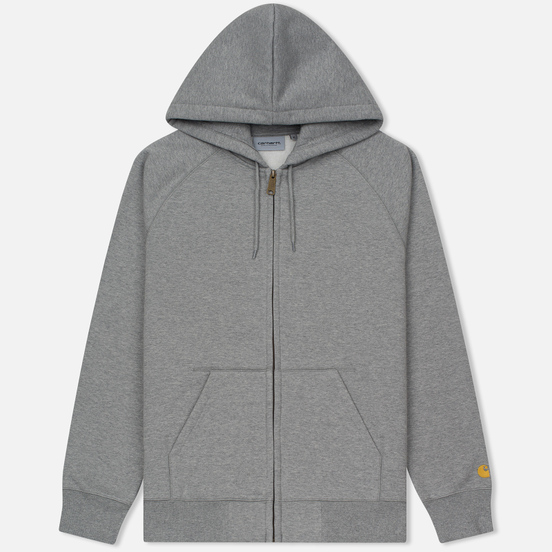 Мужская толстовка Carhartt WIP Hooded Chase Grey Heather/Gold