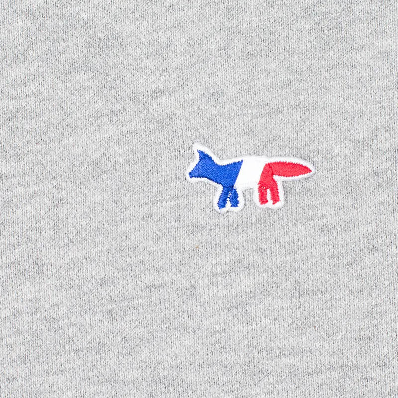 Maison Kitsune Мужская толстовка Crew Neck Tricolor Fox Chest Patch