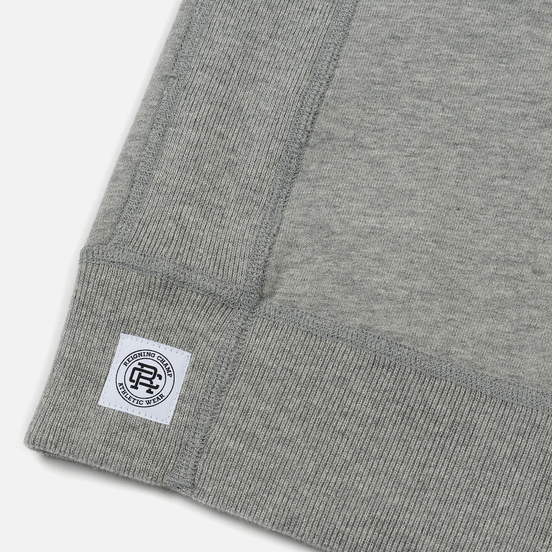 Мужская толстовка Reigning Champ Pullover Midweight Twill Terry Heather Grey