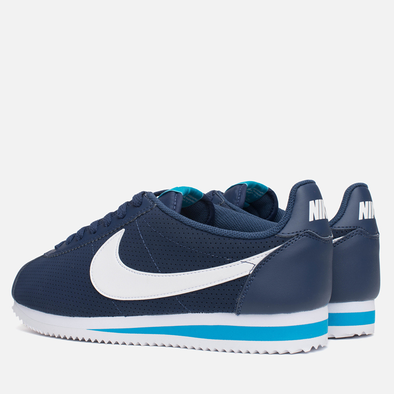 Nike cortez navy leather online