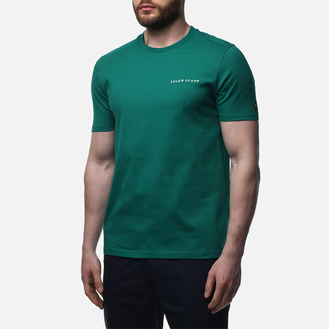Lyle & Scott Мужская футболка Embroidered Script Logo Regular Fit