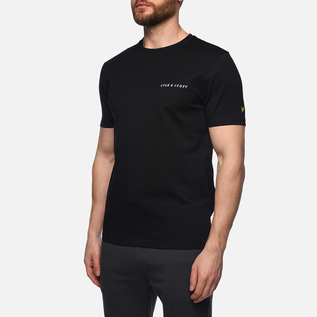 Lyle & Scott Мужская футболка Embroidered Script Logo Regular Fit