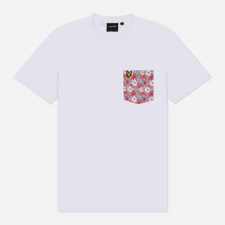Мужская футболка Lyle & Scott Floral Print Pocket, цвет белый, размер L