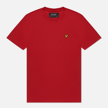 Мужская футболка Lyle & Scott Plain Crew Neck, цвет красный, размер XL