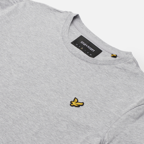 Мужская футболка Lyle & Scott Plain Regular Fit Light Grey Marl