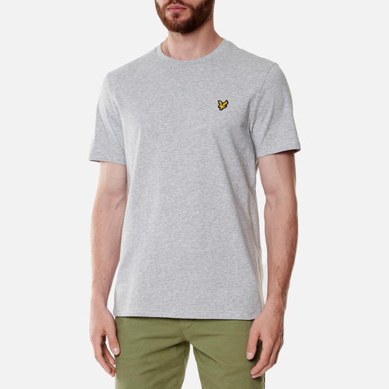Мужская футболка Lyle & Scott Plain Regular Fit Light Grey Marl