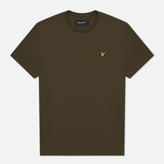 Мужская футболка Lyle & Scott Plain Regular Fit Trek Green