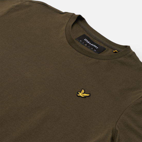 Мужская футболка Lyle & Scott Plain Regular Fit Trek Green