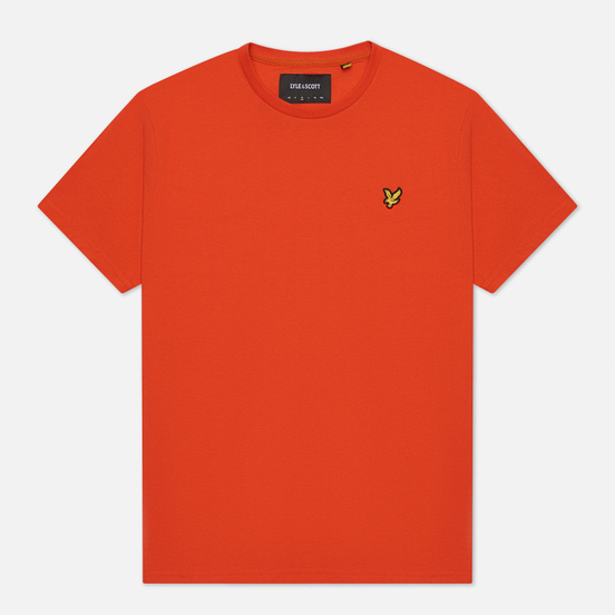 Мужская футболка Lyle & Scott Plain Regular Fit Burnt Orange