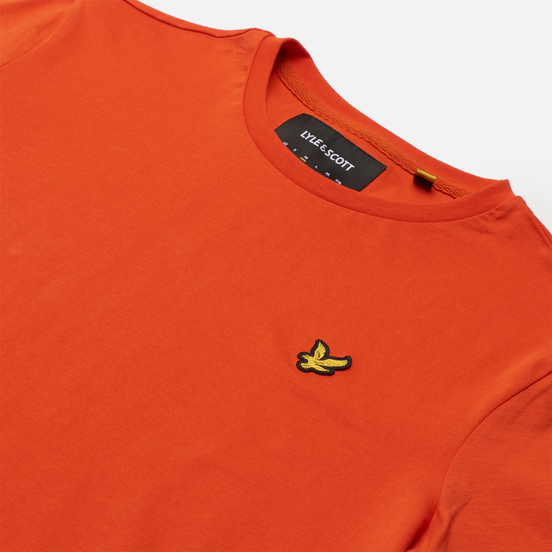 Мужская футболка Lyle & Scott Plain Regular Fit Burnt Orange