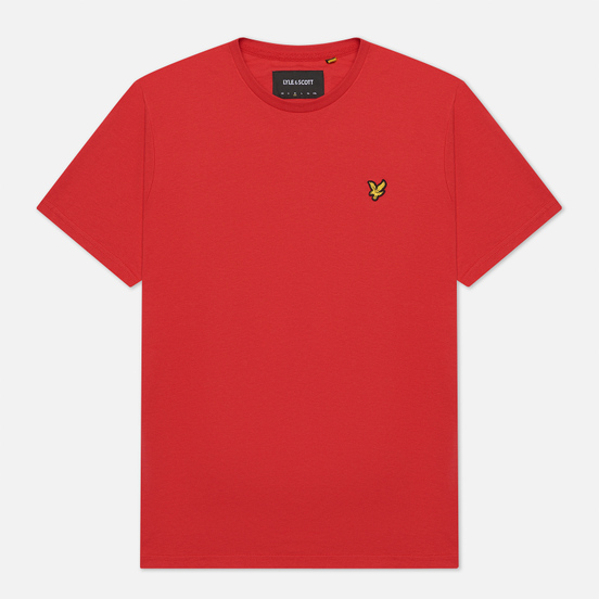Мужская футболка Lyle & Scott Plain Regular Fit Gala Red