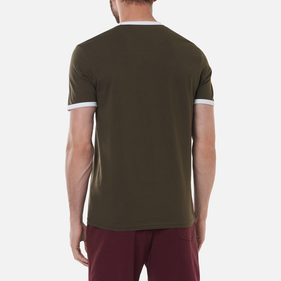 Мужская футболка Lyle & Scott Ringer Trek Green/White