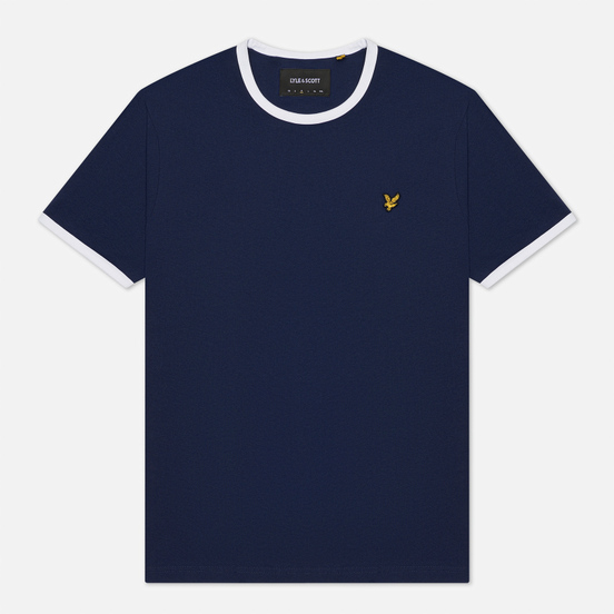 Мужская футболка Lyle & Scott Ringer Navy/White