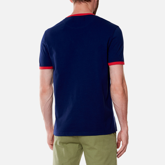 Мужская футболка Lyle & Scott Ringer Navy/Gala Red
