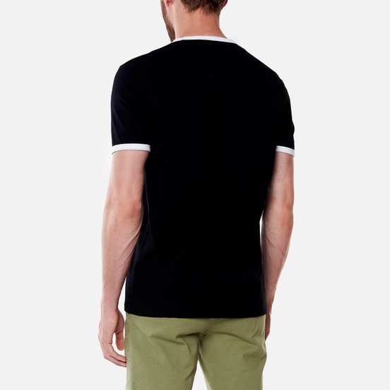 Мужская футболка Lyle & Scott Ringer Jet Black/White
