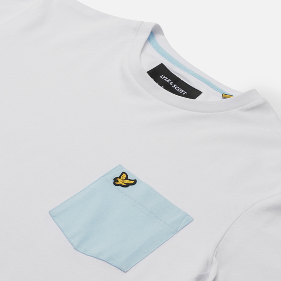 Мужская футболка Lyle & Scott Contrast Pocket White/Deck Blue
